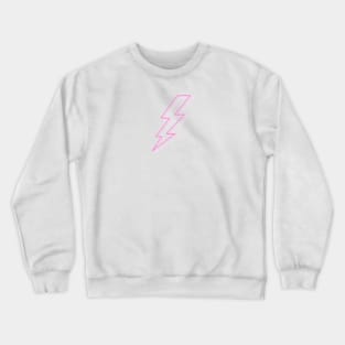 Hot Pink Lightning Bolt Sticker Crewneck Sweatshirt